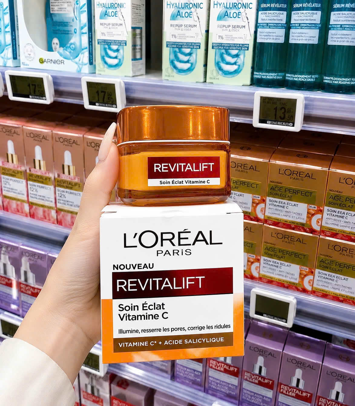 Kem dưỡng da Loreal Revitalift Soin Éclat Vitamine C làm sáng da, giảm nếp nhăn, 50ml Kem dưỡng da Loreal Revitalift Soin Éclat Vitamine C làm sáng da, giảm nếp nhăn, 50ml