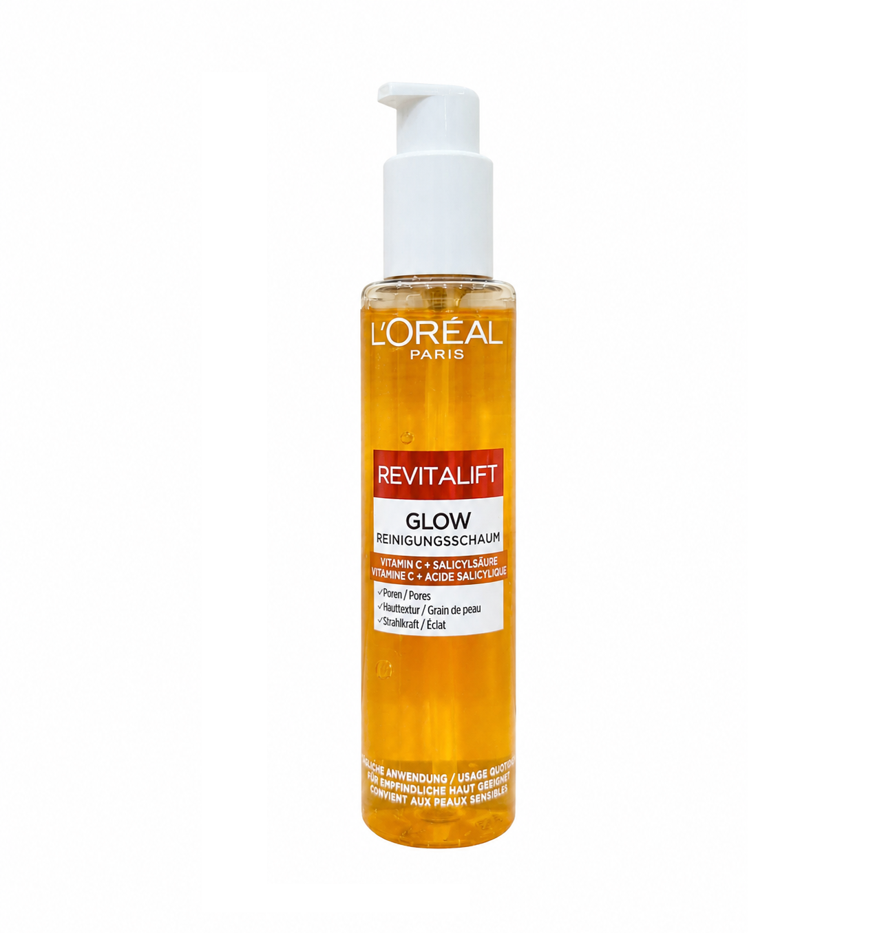 Sữa rửa mặt tạo bọt Loreal Revitalift Glow Reinigungsschaum làm sáng da, 150ml Sữa rửa mặt tạo bọt Loreal Revitalift Glow Reinigungsschaum làm sáng da, 150ml