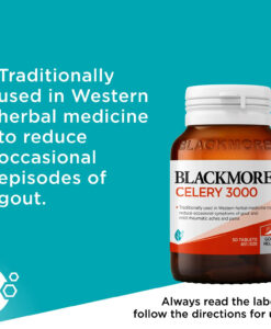 Viên uống Blackmores Celery 3000 hỗ trợ điều trị bệnh gout, 50 viên
