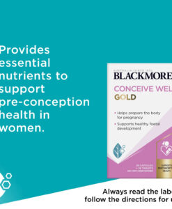 Viên uống Blackmores Conceive Well Gold bổ trứng, tăng khả năng thụ thai, 56 viên