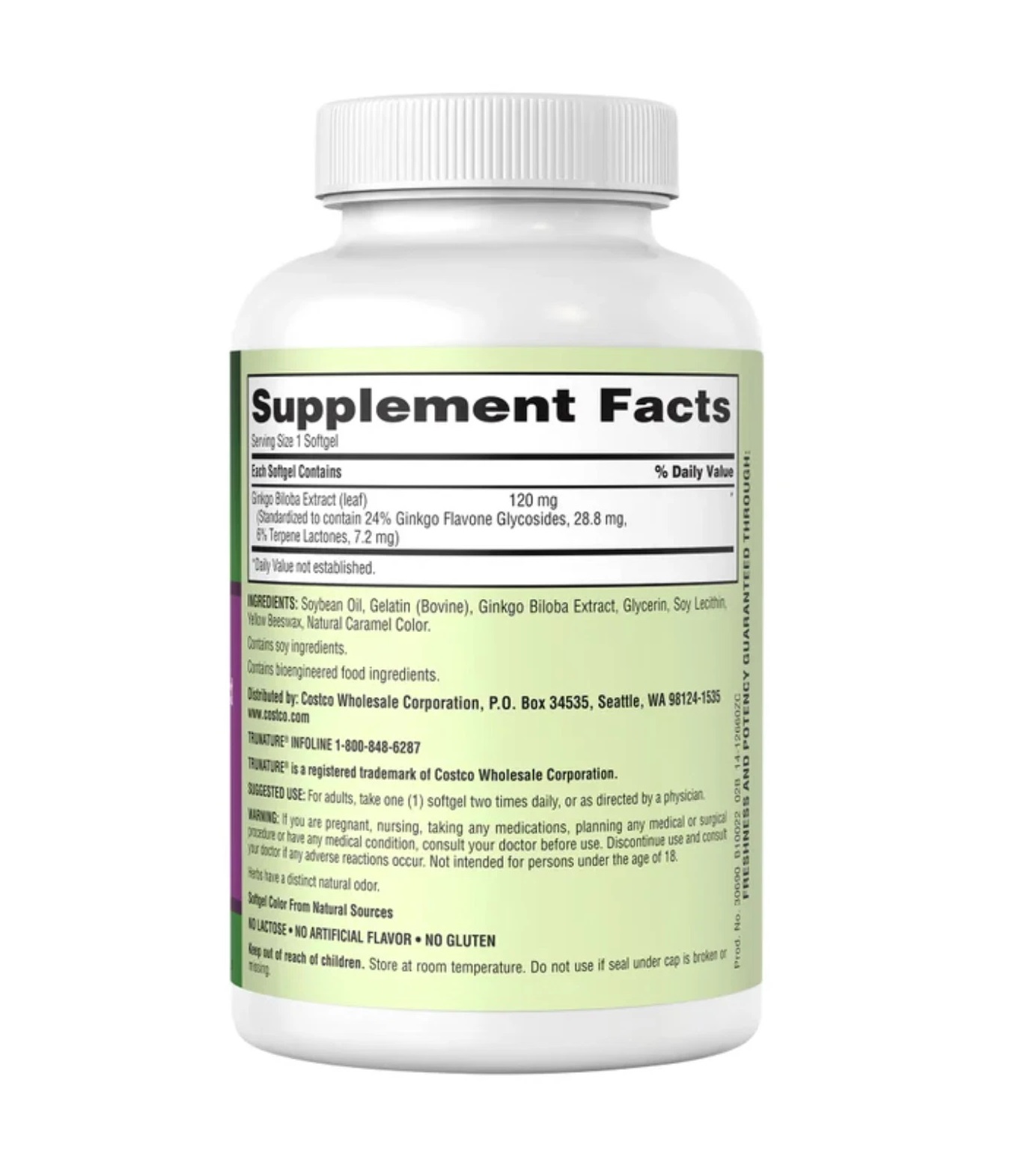 Viên uống bổ não Trunature Ginkgo Biloba 120mg, 340 viên Viên uống bổ não Trunature Ginkgo Biloba 120mg, 340 viên