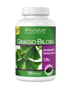 Viên uống bổ não Trunature Ginkgo Biloba 120mg, 340 viên