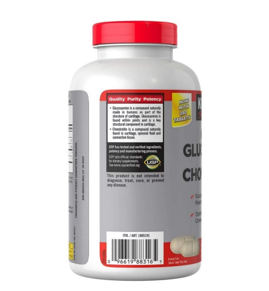Viên uống bổ sụn khớp Kirkland Signature Glucosamine & Chondroitin, 280 viên Viên uống bổ sụn khớp Kirkland Signature Glucosamine & Chondroitin, 280 viên