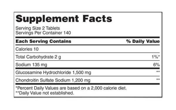 Viên uống bổ sụn khớp Kirkland Signature Glucosamine & Chondroitin, 280 viên