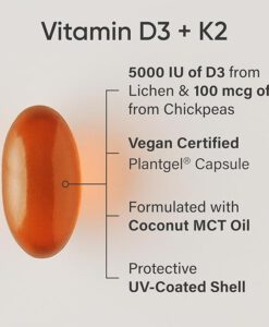 Viên uống bổ sung vitamin D3 K2 Sports Research D3 + K2, 160 viên
