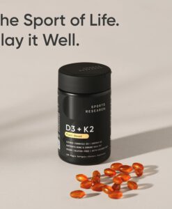 Viên uống bổ sung vitamin D3 K2 Sports Research D3 + K2, 160 viên