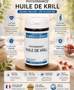 Viên uống dầu nhuyễn thể Therascience Physiomance Huile De Krill, 60 viên