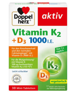 Viên uống Doppelherz Vitamin K2 + D3 1000 I.E., 30 viên