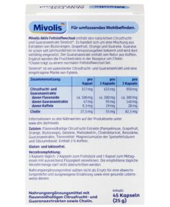 Viên uống giảm cân đốt mỡ Mivolis Aktiv Fett-stoffwechsel, 45 viên