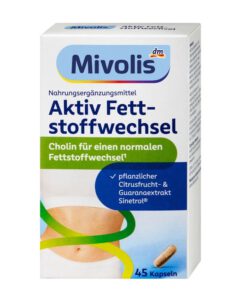 Viên uống giảm cân đốt mỡ Mivolis Aktiv Fett-stoffwechsel, 45 viên