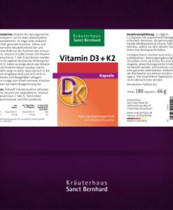 Viên uống Sanct Bernhard Vitamin D3 + K2 hỗ trợ hệ xương và hệ miễn dịch, 180 viên