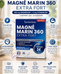Viên uống Santarome Magné Marine 360 bổ sung magie, 45 viên