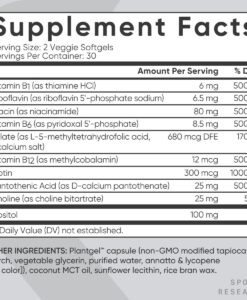 Viên uống Sports Research Advanced B-Complex bổ sung vitamin nhóm B, 180 viên