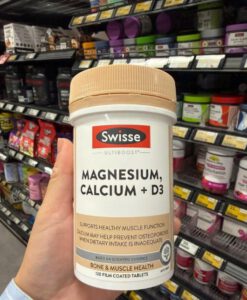 Viên uống Swisse Ultiboost Magnesium, Calcium + D3, 120 viên