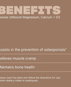 Viên uống Swisse Ultiboost Magnesium, Calcium + D3, 120 viên