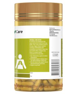 Viên uống thải độc phổi Healthy Care Original Lung Detox, 180 viên