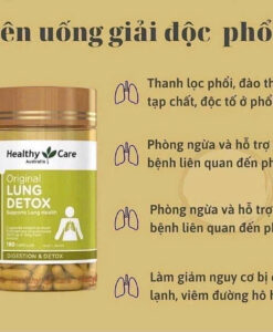 Viên uống thải độc phổi Healthy Care Original Lung Detox, 180 viên