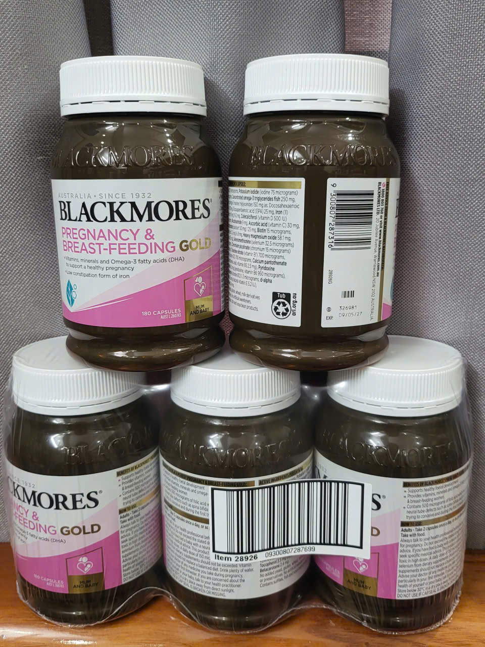 Vitamin tổng hợp cho bà bầu Blackmores Pregnancy & Breast-Feeding Gold, 180 viên Vitamin tổng hợp cho bà bầu Blackmores Pregnancy & Breast-Feeding Gold, 180 viên
