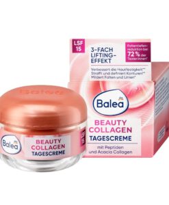 Bộ kem dưỡng da ngày đêm Balea Beauty Collagen giảm nếp nhăn, làm săn chắc da, 2x50ml