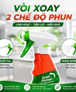 Chai xịt tẩy dầu mỡ Bref Power Fett & Eingebranntes xanh lá, 750ml