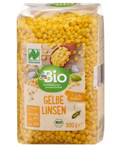 Đậu lăng vàng hữu cơ dmBio Gelbe Linsen, 500 g