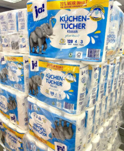 Giấy nhà bếp đa năng Ja! Küchen-Tücher 128 tờ x 3 lớp, 4 cuộn