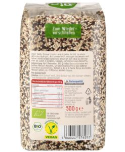 Hạt diêm mạch 3 màu hữu cơ dmBio Quinoa Tricolore, 500 g