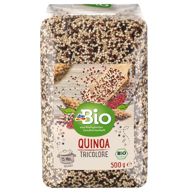 Hạt diêm mạch 3 màu hữu cơ dmBio Quinoa Tricolore, 500 g Hạt diêm mạch 3 màu hữu cơ dmBio Quinoa Tricolore, 500 g