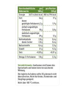 Hạt gai dầu hữu cơ enerBio Hanfsamen Geschält, 200g