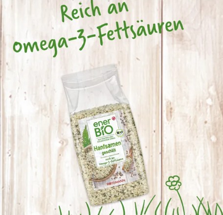 Hạt gai dầu hữu cơ enerBio Hanfsamen Geschält, 200g Hạt gai dầu hữu cơ enerBio Hanfsamen Geschält, 200g