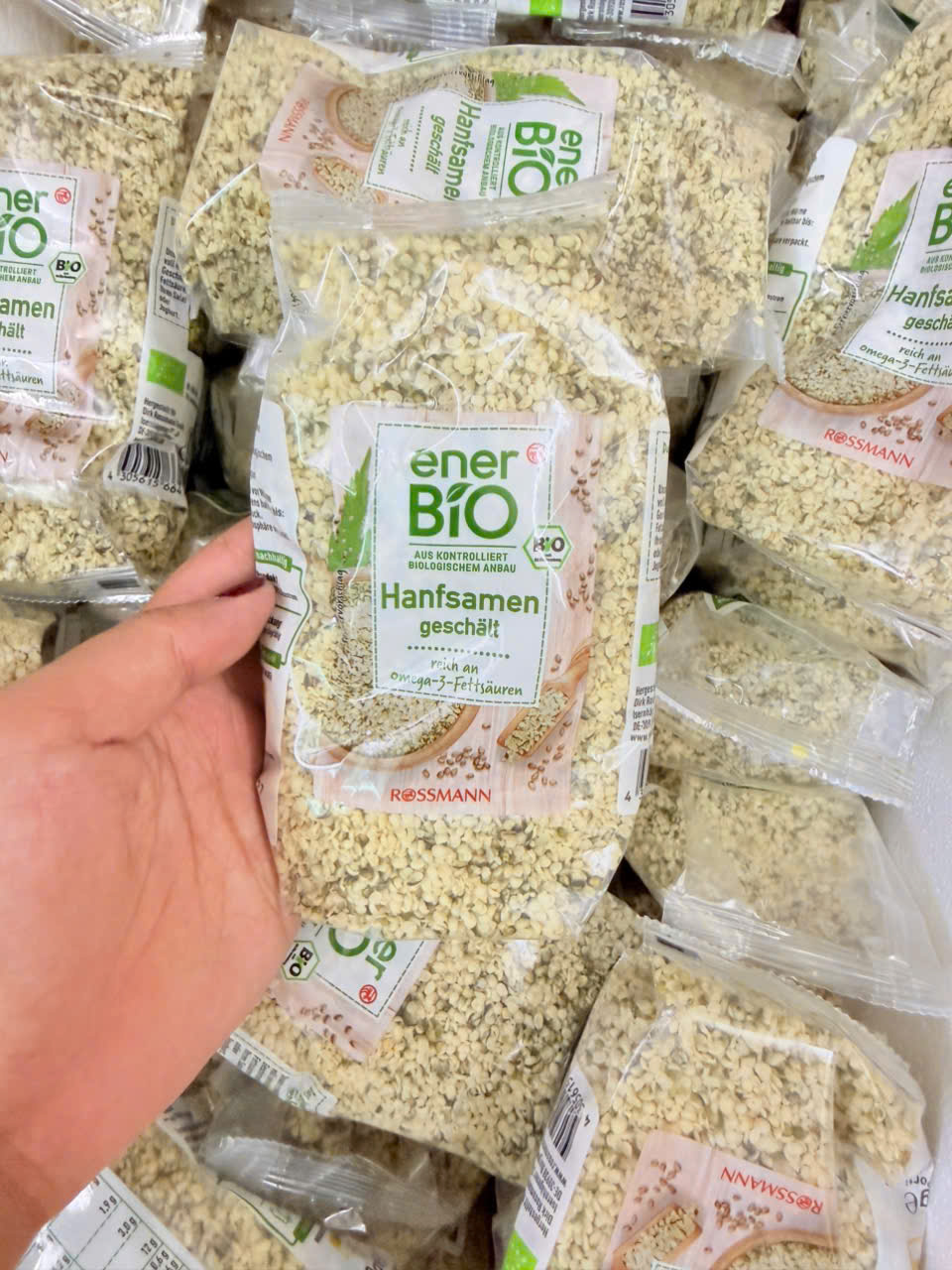 Hạt gai dầu hữu cơ enerBio Hanfsamen Geschält, 200g Hạt gai dầu hữu cơ enerBio Hanfsamen Geschält, 200g