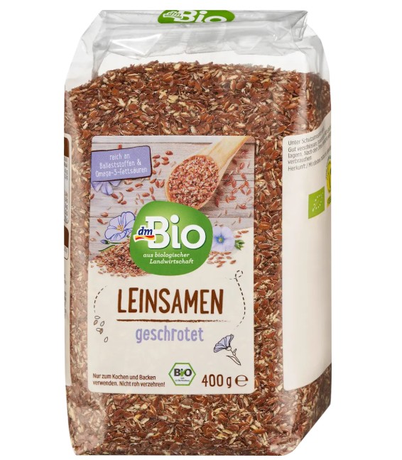 Hạt lanh xay hữu cơ dmBio Leinsamen Geschrotet, 400 g Hạt lanh xay hữu cơ dmBio Leinsamen Geschrotet, 400 g