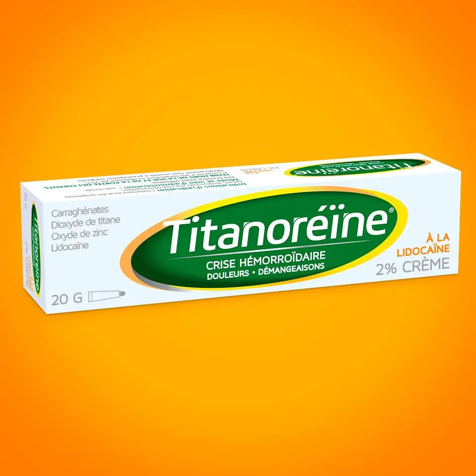 Kem bôi trĩ Titanoreine À La Lidocaine 2%, 20g Kem bôi trĩ Titanoreine À La Lidocaine 2%, 20g