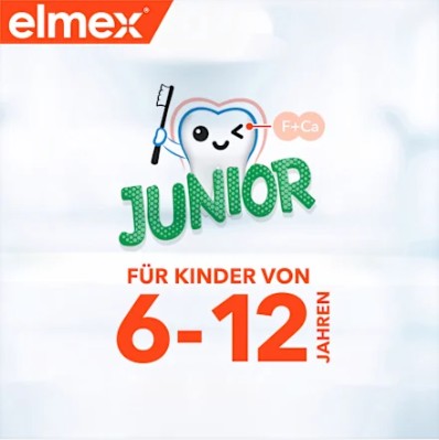 Kem đánh răng elmex Junior Zahnpasta cho trẻ từ 6-12 tuổi, 75ml Kem đánh răng elmex Junior Zahnpasta cho trẻ từ 6-12 tuổi, 75ml
