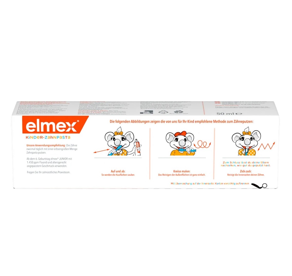 Kem đánh răng elmex Kinder Zahnpasta cho trẻ từ 2-6 tuổi, 50ml Kem đánh răng elmex Kinder Zahnpasta cho trẻ từ 2-6 tuổi, 50ml