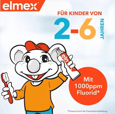 Kem đánh răng elmex Kinder Zahnpasta cho trẻ từ 2-6 tuổi, 50ml Kem đánh răng elmex Kinder Zahnpasta cho trẻ từ 2-6 tuổi, 50ml