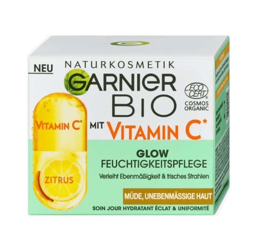Kem dưỡng da Garnier Bio mit Vitamin C Glow làm sáng da, mờ nám, 50ml Kem dưỡng da Garnier Bio mit Vitamin C Glow làm sáng da, mờ nám, 50ml