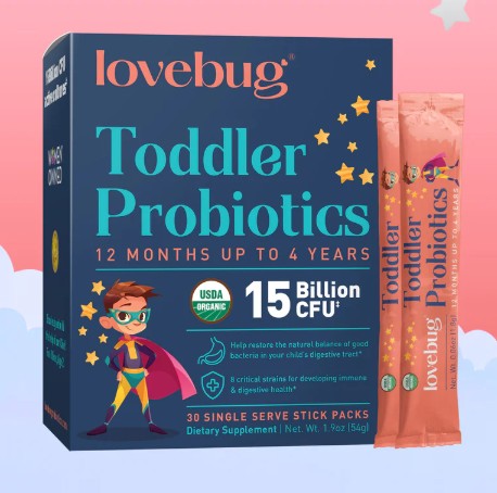 Men vi sinh Lovebug Toddler Probiotics cho trẻ từ 1-4 tuổi, 30 gói Men vi sinh Lovebug Toddler Probiotics cho trẻ từ 1-4 tuổi, 30 gói