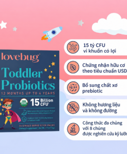Men vi sinh Lovebug Toddler Probiotics cho trẻ từ 1-4 tuổi, 30 gói