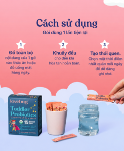 Men vi sinh Lovebug Toddler Probiotics cho trẻ từ 1-4 tuổi, 30 gói