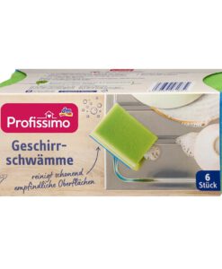 Miếng bọt biển rửa bát Profissimo Geschirr-schwämme, Set 6 miếng