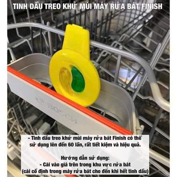 Tinh dầu treo khử mùi máy rửa bát Finish Spülmaschinen-Deo Citrus & Limette hương chanh, 1 chiếc Tinh dầu treo khử mùi máy rửa bát Finish Spülmaschinen-Deo Citrus & Limette hương chanh, 1 chiếc