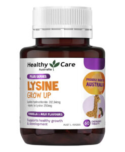 Viên nhai Healthy Care Lysine Grow Up Chewable tăng chiều cao cho trẻ từ 6 tuổi, 60 viên