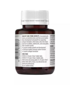 Viên nhai Healthy Care Lysine Grow Up Chewable tăng chiều cao cho trẻ từ 6 tuổi, 60 viên