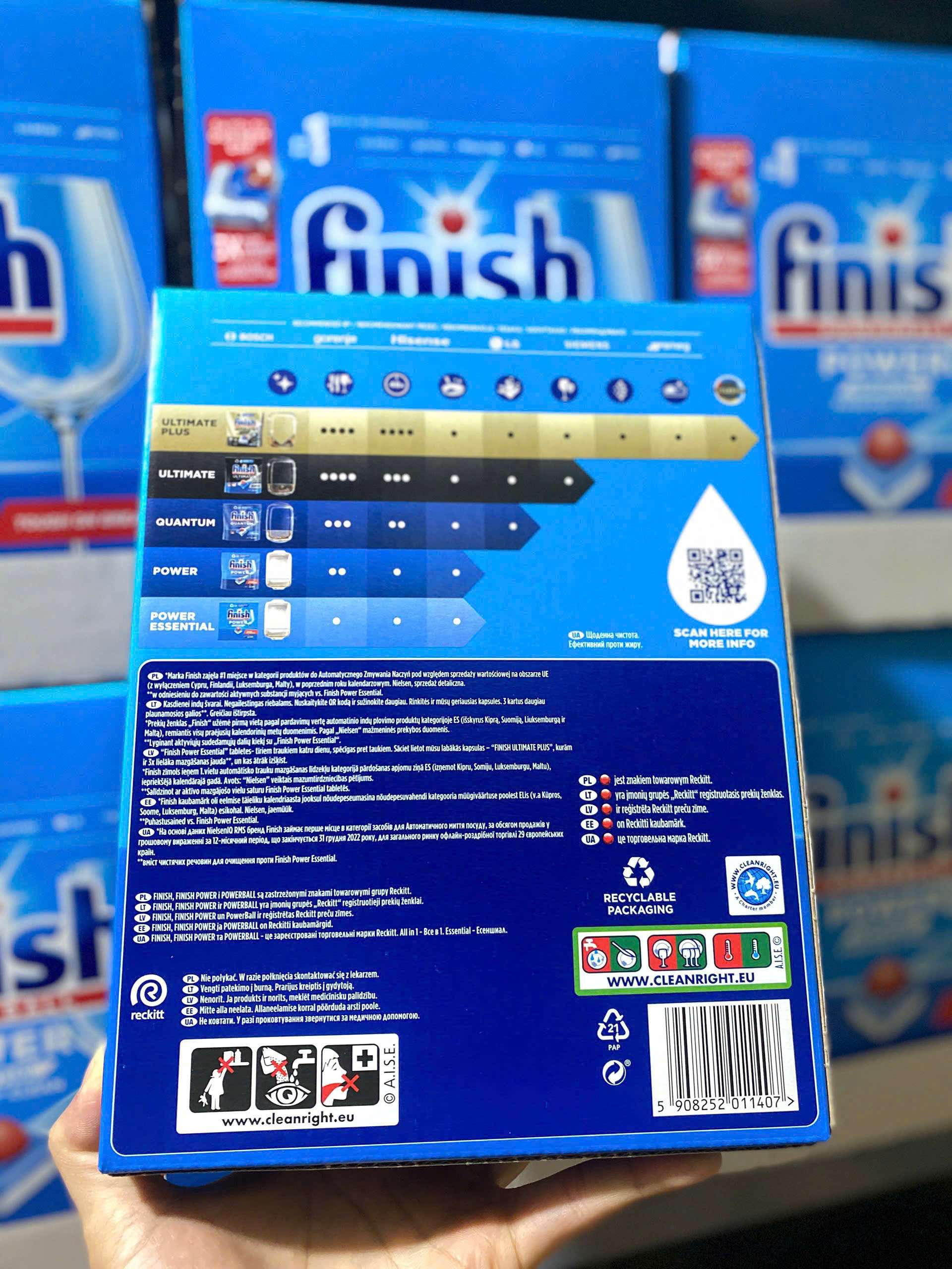 Viên rửa bát Finish Powerball Power Essential, 70 viên Viên rửa bát Finish Powerball Power Essential, 70 viên