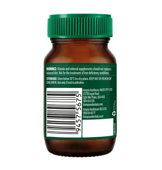Viên sắt hữu cơ Thompson's Organic Iron, 30 viên Viên sắt hữu cơ Thompson's Organic Iron, 30 viên