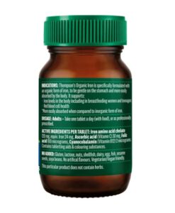 Viên sắt hữu cơ Thompson's Organic Iron, 30 viên