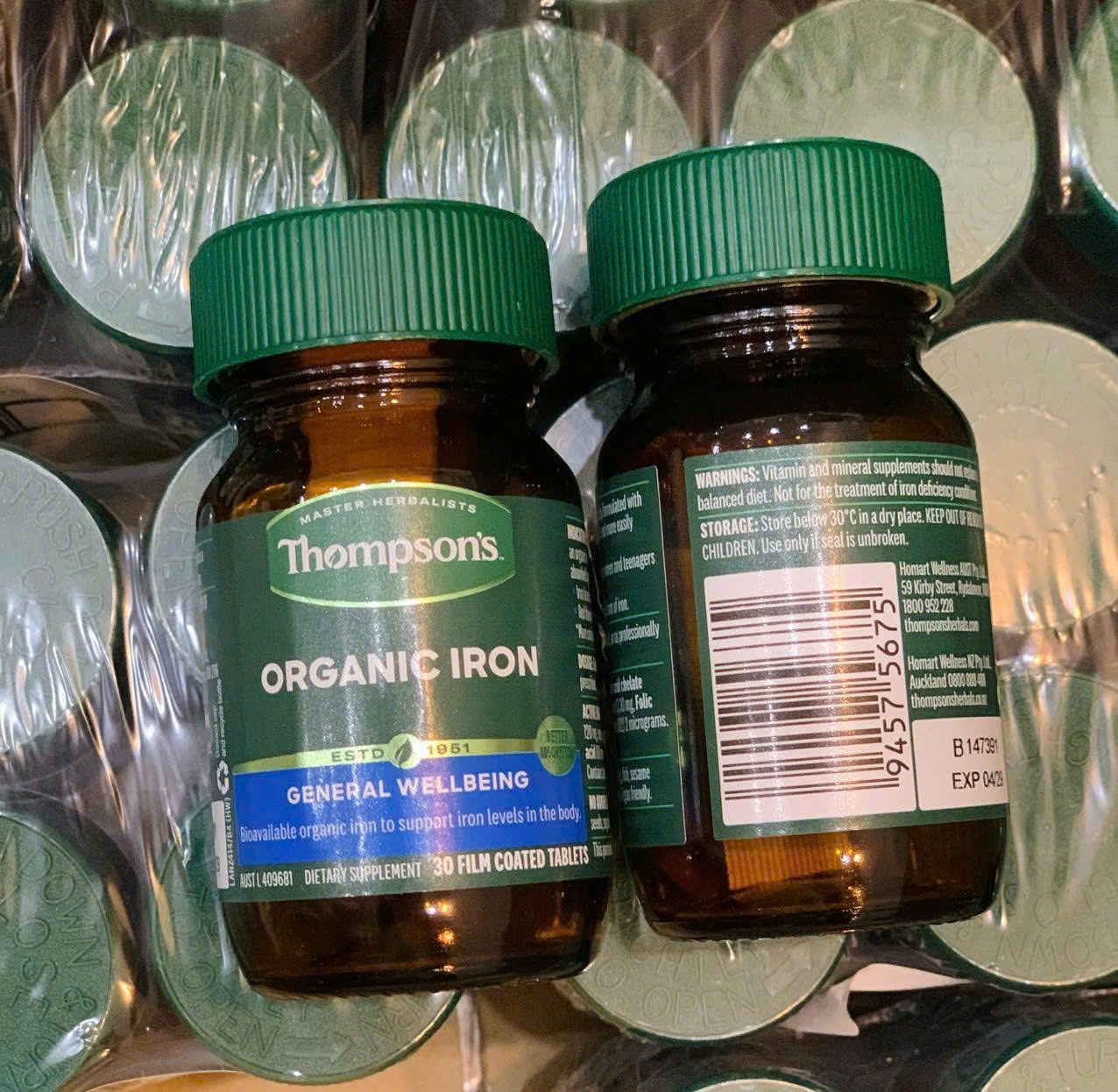 Viên sắt hữu cơ Thompson's Organic Iron, 30 viên Viên sắt hữu cơ Thompson's Organic Iron, 30 viên