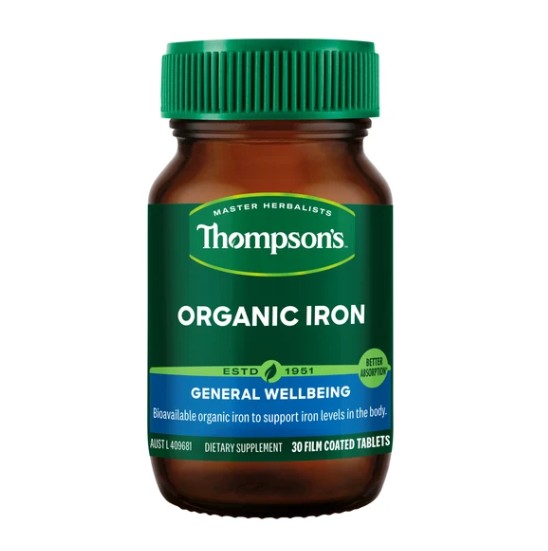 Viên sắt hữu cơ Thompson's Organic Iron, 30 viên Viên sắt hữu cơ Thompson's Organic Iron, 30 viên