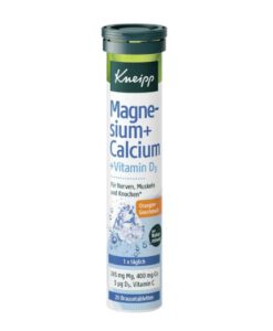 Viên sủi Kneipp Magnesium + Calcium + D3, 20 viên